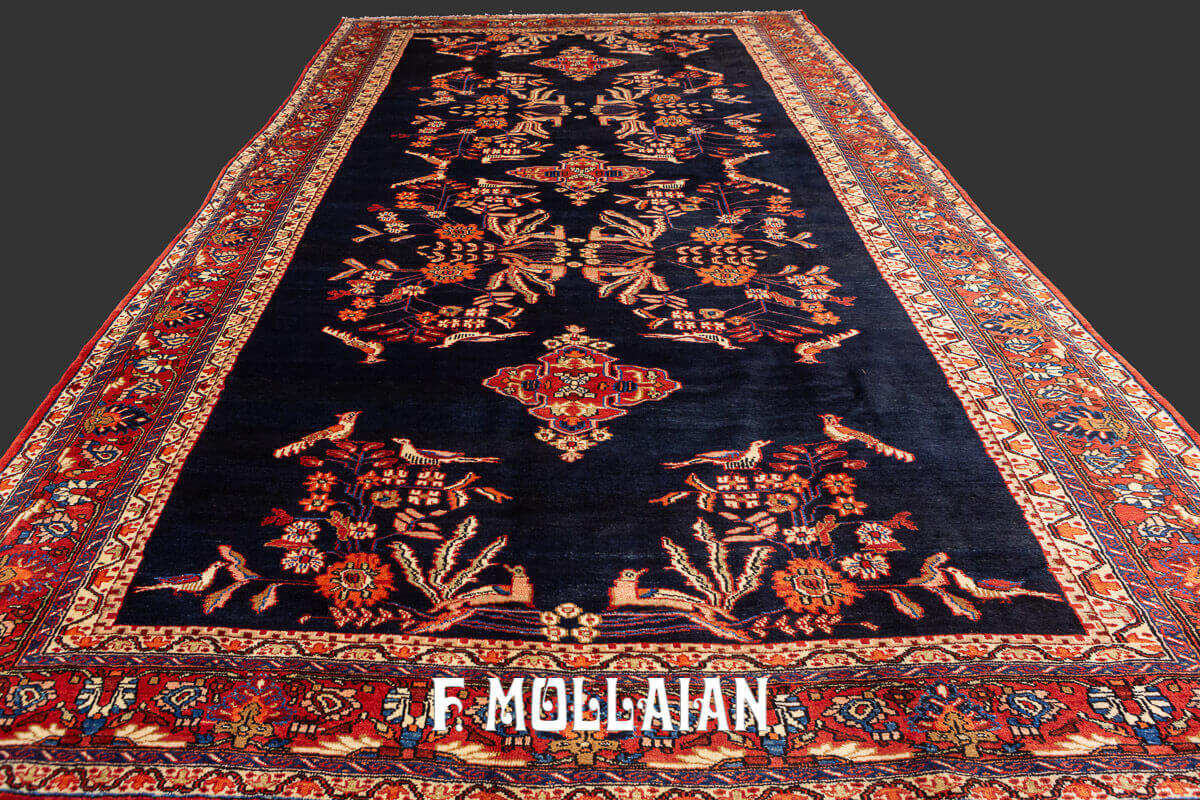 Very Large Antique Hand-Knotted Hamedan Carpet n°:253569